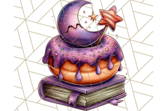 Halloween Donut Clipart PNG, Cute Spooky Doughnut Art Product Image 3