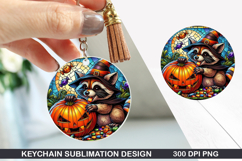 Bear Keychain Sublimation - Halloween Keychain PNG Design Product Image 1