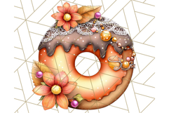 Fall Donut Clipart PNG, Autumn Donuts With Pumpkins Product Image 3