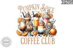 Pumpkin Spice Coffee Club Sublimation Design Product Image 1