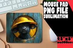 Cute Cow Design Mouse Pad for Sublimation Wrap PNG Product Image 1