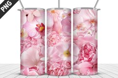 Flowers Tumbler Wrap | Sublimation Design | Tumble PNG Product Image 4