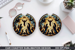 Christmas Car Coaster Sublimation| Christmas Coaster PNG Product Image 1