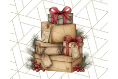 Cozy Christmas Clipart, Santa and Friends PNG Graphics Product Image 3