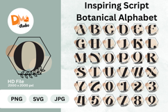 Inspiring Script Botanical Alphabet Monogram Product Image 1