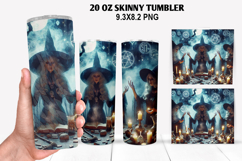 Witch Skinny Tumbler 20oz Wrap Design, Halloween Tumbler PNG Product Image 1