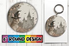 Autumn Boho Animal Round Design Halloween Keychain Product Image 1