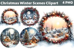 Christmas Winter Scenes Clipart PNG Product Image 1