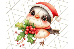 Vintage Christmas Clipart PNG, Cute Animals Holiday Elements Product Image 3