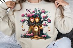 Valentines Day Fairy Houses Clipart PNG Product Image 1