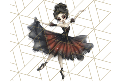 Dark Nutcracker Clipart Gothic Holiday Ballet PNG, Christmas Product Image 3