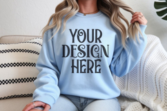 Light Blue Gildan 18000 Sweatshirt Mockups ,18000 Mockups Product Image 1