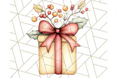 Vintage Christmas Ornaments and Presents PNG Holiday Clipart Product Image 3