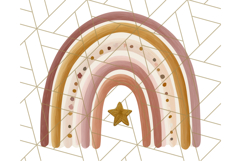 Boho Rainbow PNG Clipart, Earthy Arches &amp; Minimal Shapes Product Image 3