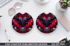 Car Coaster Sublimation| Halloween Coaster PNG Design Product Image 1