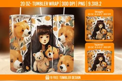 3D Bear In Snow Tumbler Wrap Designs Product Image 31