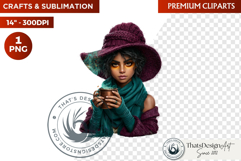 Autumn Witchcraft Clipart - Amber Spells witch PNG Product Image 1