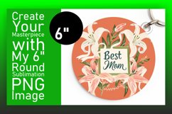 Mom's Day Sublimation Circle Keychain Product Image 1