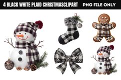 Black White Plaid Christmas PNG Product Image 1