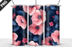 Flowers Tumbler Wrap | Sublimation Design | Tumbler PNG Product Image 1
