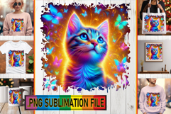 Cheerful TOTE BAG Art Ideas, Cat Product Image 1