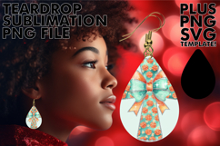 Radiant Teardrop Earrings Designs, Flower Cross Product Image 1