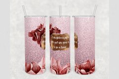 Daughter quote Pink Glitter 20 oz tumbler sublimation design Product Image 1