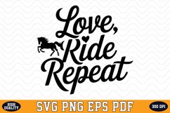 Love Ride Repeat SVG Design | SVG Cut files Product Image 1