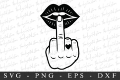 Middle Finger| SVG Cut files | Cricut Product Image 1
