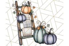 Fall Market Stall Clipart PNG, Rustic Autumn Clip Art Product Image 3