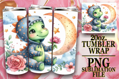 Sublimation Delight 20oz tumbler wrap, Dino Product Image 1