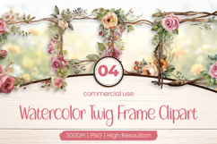 Twig Frame Clipart PNG Product Image 1