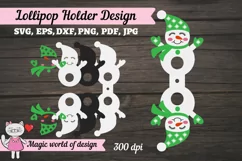Snowman boy lollipop Holder svg, papercut template Product Image 3