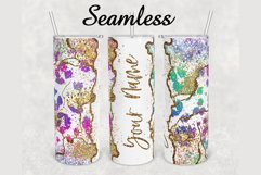 Gold Leopard Print Agate 20oz sublimation design tumbler Product Image 1