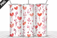 Lovely Hearts Tumbler Design | Valentine's Day Tumbler Wrap Product Image 3