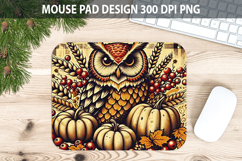 Owl Mouse pad Sublimation - Thanksgiving PNG Design Product Image 1