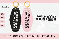 Book Lover Motel Keychain SVG | I Would Rather Be Reading Product Image 1