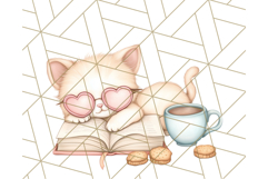 Bookish Animals PNG Clipart with Cozy Reading Elements Product Image 3