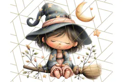Spooky Little Witches Halloween Clipart PNG Product Image 3