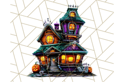 Haunted Houses Clipart PNG, Spooky Halloween Homes Product Image 3