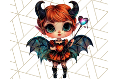 Halloween Fairy Clipart PNG, Cute Chibi Fairy Art Clip Art Product Image 3