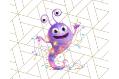 Alien Christmas Clipart, Cute Outer Space Holiday PNG Product Image 3