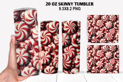 Candy Skinny Tumbler 20oz Wrap Design, Christmas Tumbler Product Image 1