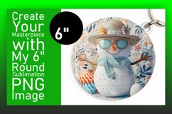 Holiday Snowman Sublimation Round Design Summer Joy Product Image 1