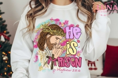 Coquette Brush Stroke Jesus Png, He Is Risen Png, Easter Product Image 4
