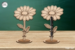 Flowers Pen Stand Laser Cut Bundle | Glowforge | SVG Product Image 14