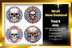 Skull New Zealand Flag Wind Spinner - 04 Variatioms Product Image 1