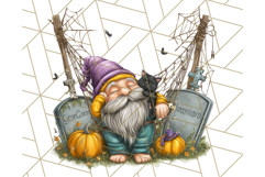 Spooky Gnome Village Clipart PNG Halloween Png Product Image 3