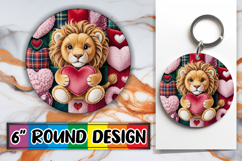 Enchanted Circle Keychain, Valenines Animals Product Image 1