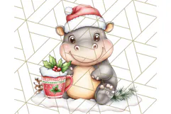 Muted Cute Safari Christmas Animal PNG Clipart, Holiday Png Product Image 3